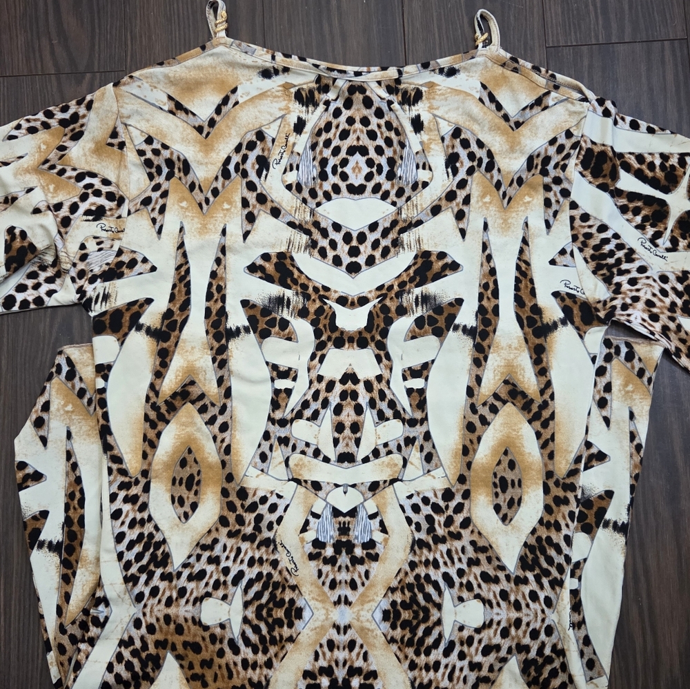 Roberto Cavalli Open Shoulder Dress